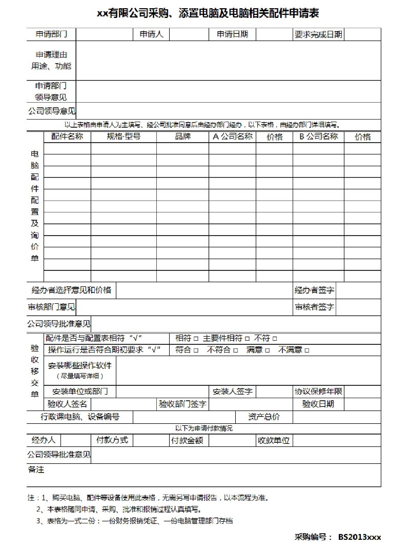 电脑配件采购